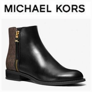 Michael Kors Britt Signature Logo Trim Ankle Boot